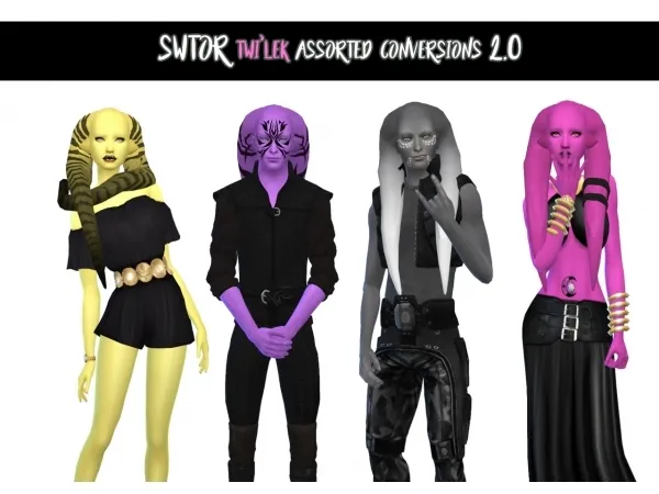 Maxis Match STAR WARS TWILEK ASSORTED SET 20 - The Sims 4 Custom Content