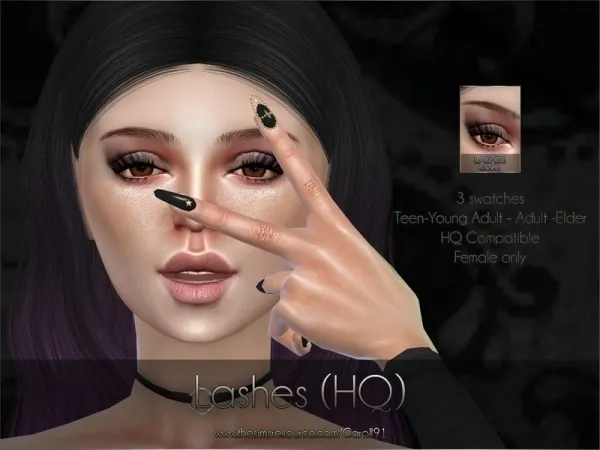 Alpha Caroll91's Lashes (HQ) - The Sims 4 Custom Content