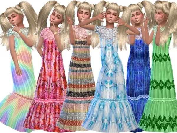 Alpha TrudieOpp's Princess dress for girls (Get famous) - The Sims 4 Custom Content