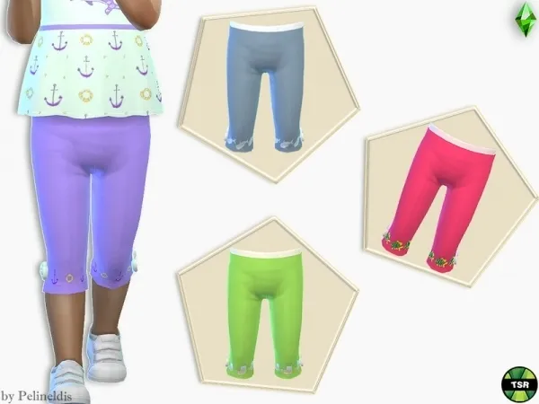 Maxis Match Pelineldis' Toddler Skinny Cropped Pants - The Sims 4 Custom Content