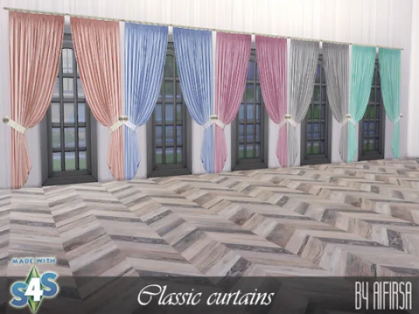 Alpha Classic curtains - The Sims 4 Custom Content