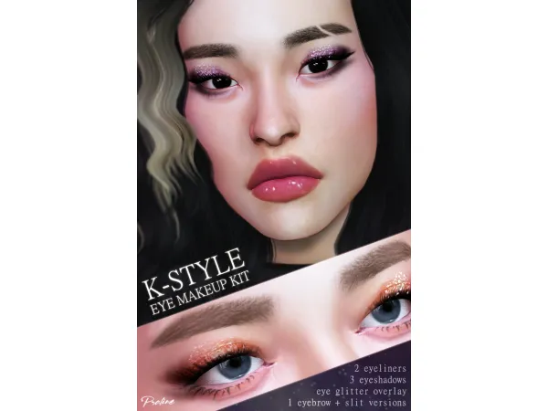 Alpha K STYLE Eye Makeup Kit by pralinesims - The Sims 4 Custom Content