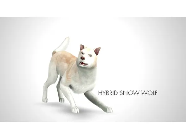 Hybrid Snow Wolf - The Sims 3 Custom Content