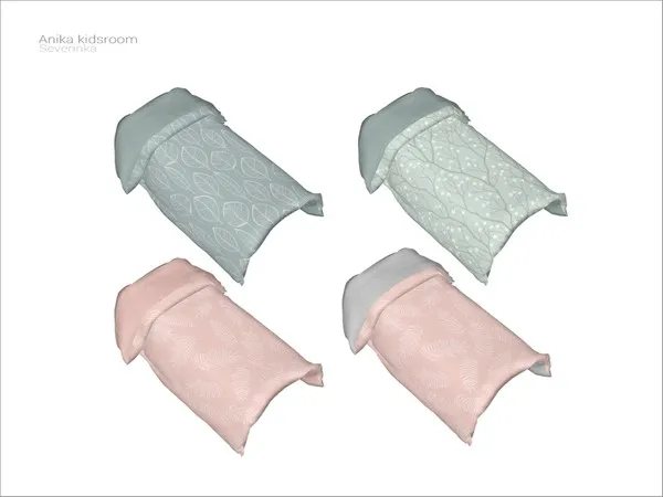 [Anika kidsroom] single bed blanket - The Sims 4 Custom Content