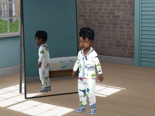 Maxis Match turtleshaker's DINO Toddler onesie collection My First Pet SP - The Sims 4 Custom Content