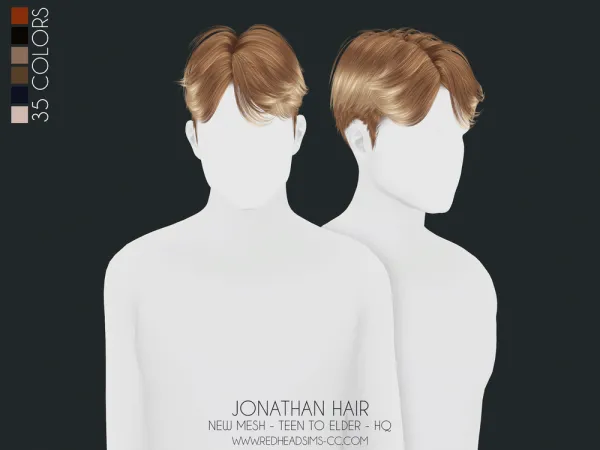 Alpha JONATHAN HAIR - The Sims 4 Custom Content