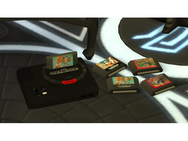 Maxis Match Working SEGA GenesisMega Drive console by LightningBolt - The Sims 4 Custom Content