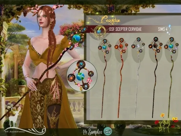 Alpha DanSimsFantasy's DSF SCEPTER CERVIDAE by thesimsresource - The Sims 4 Custom Content
