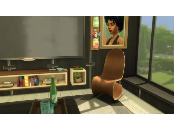 Maxis Match Eco Lifestyle Rocking Chair - The Sims 4 Custom Content