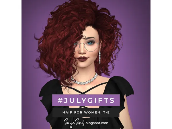 Alpha Messy Bob necklace earrings bracelet - The Sims 4 Custom Content