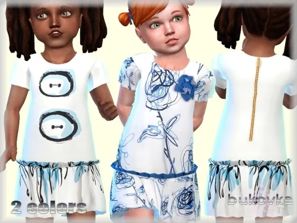 Maxis Match bukovka's Dress Frill Wings - The Sims 4 Custom Content