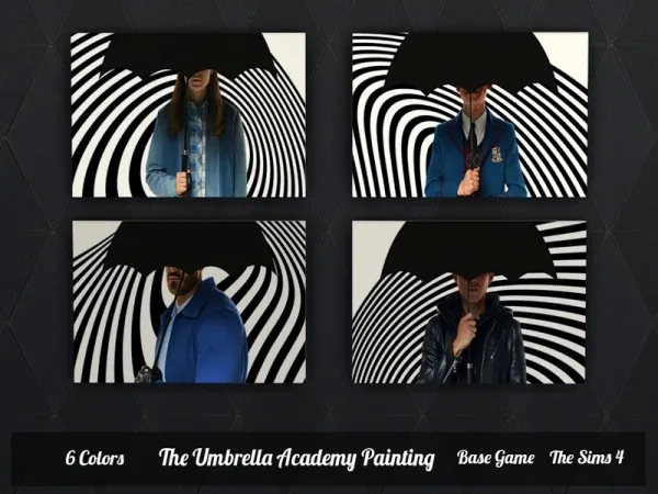 Alpha SimsJohnSims' The Umbrella Academy Painting - The Sims 4 Custom Content