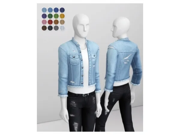 Alpha Denim Jacket 2020 M I by rusty - The Sims 4 Custom Content