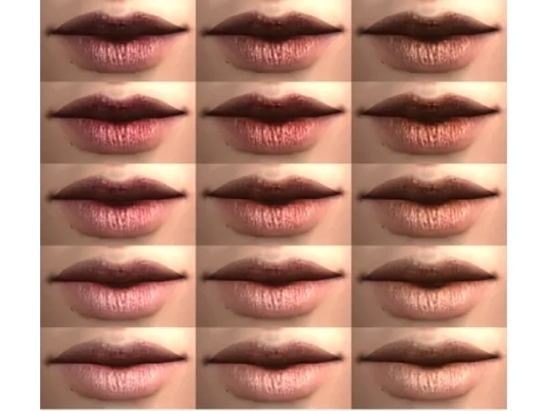 Natural Chapped Lips transparent version added by dragonmandy - The Sims 2 Custom Content