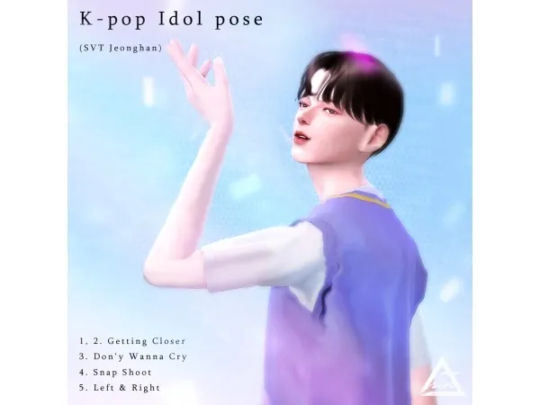 Alpha [SIN A] K pop Idol (SVT Jeonghan) pose - The Sims 4 Custom Content