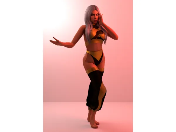 Alpha Belly Dancer 3 and 5 outfits tops and bottoms and more and more to come - The Sims 4 Custom Content