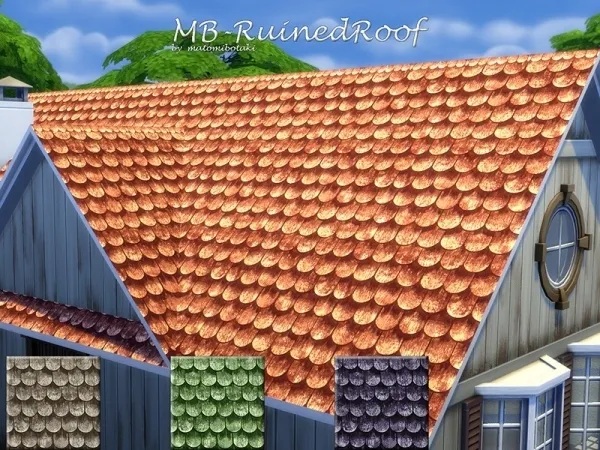 Maxis Match matomibotaki's MB RuinedRoof - The Sims 4 Custom Content