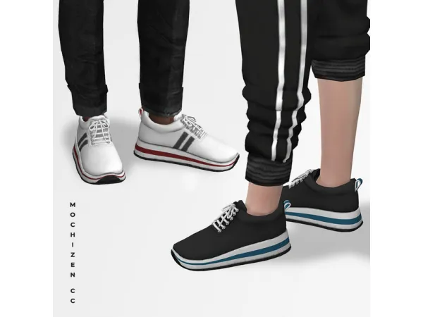 Alpha MOCHIZEN Everyday Sneakers Male Vers by simsfinds - The Sims 4 Custom Content
