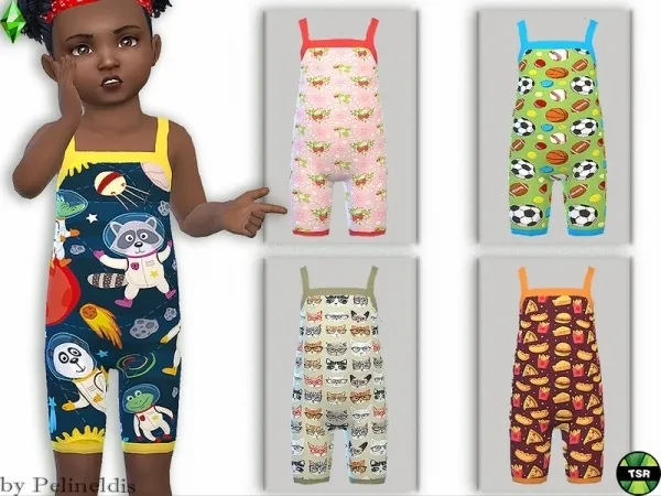 Maxis Match Pelineldis' Toddler Nightwear Jumpsuit - The Sims 4 Custom Content
