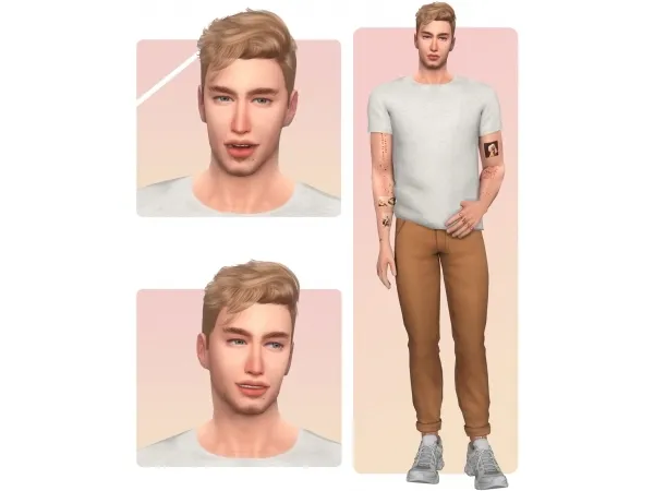 Maxis Match Curtis Pierrat Art Student - The Sims 4 Custom Content
