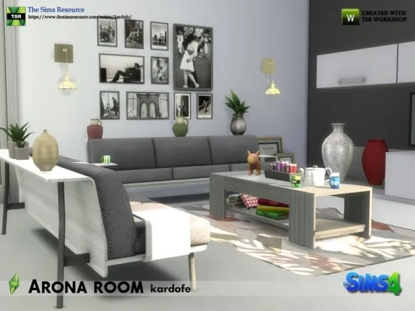 Maxis Match kardofe_Arona room - The Sims 4 Custom Content