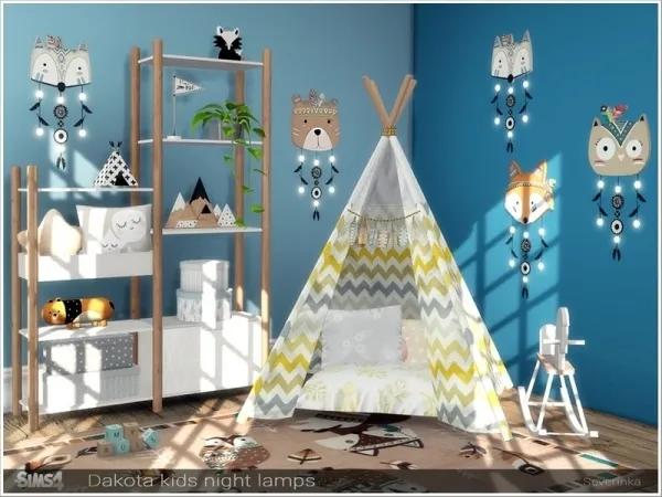 Maxis Match Severinka_'s Dakota kids night lamps by thesimsresource - The Sims 4 Custom Content
