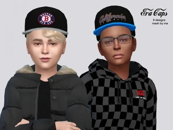 Maxis Match McLayneSims' Era Caps Kids - The Sims 4 Custom Content
