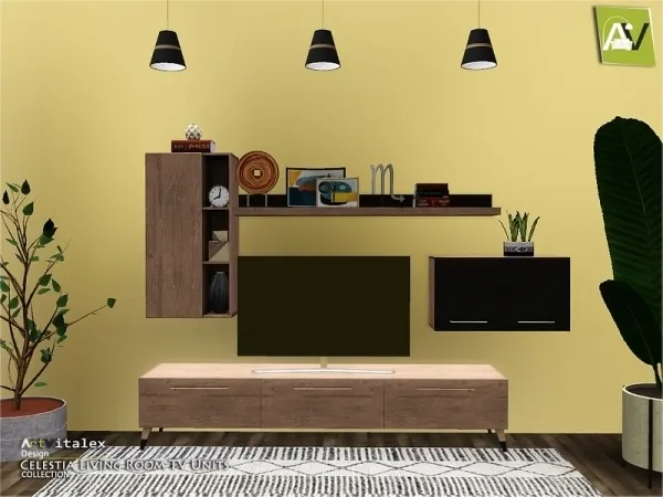 ArtVitalex's Celestia Living Room TV Units - The Sims 3 Custom Content