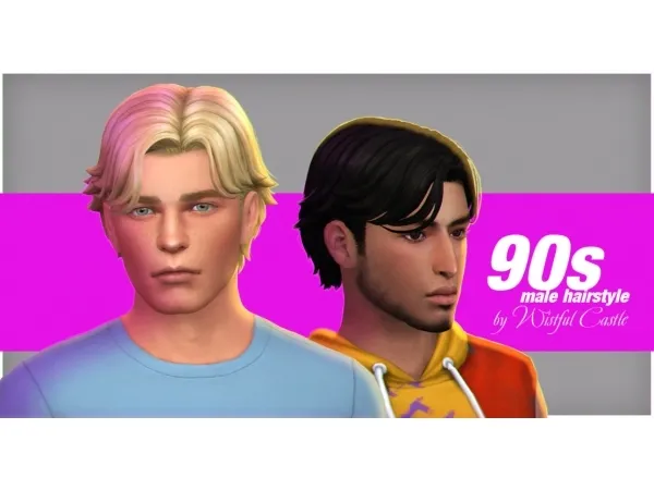 Maxis Match 90s (male hair) by wistfulpoltergeist - The Sims 4 Custom Content