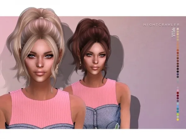 Alpha Nightcrawler Sims' Nightcrawler Belle (HAIR) - The Sims 4 Custom Content