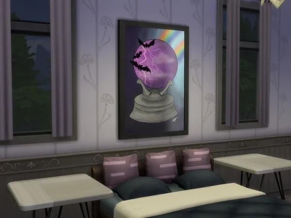 Alpha tinsytee's Gothic Crystal Ball Wall Art - The Sims 4 Custom Content