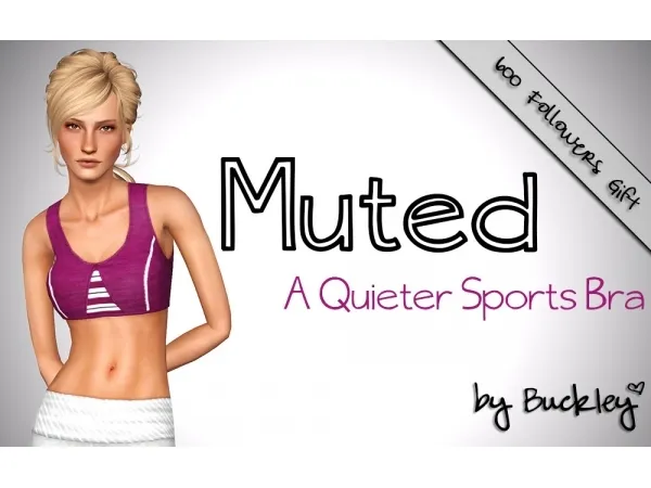 Muted Sports Bra - The Sims 3 Custom Content