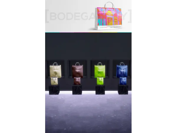 Alpha Soho Vinyl Shopping Bags Vol I - The Sims 4 Custom Content