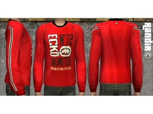 3 Ecko Unltd sweaters and 1 Phat Pharm sweater for male teens by Randir - The Sims 2 Custom Content