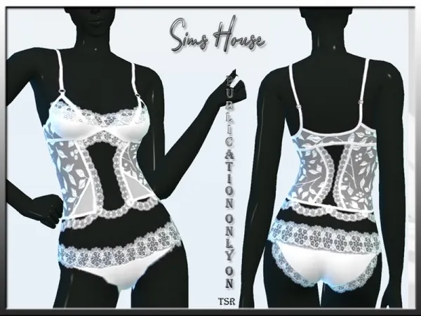 Alpha Sims House's Women's Lace Low Rise Briefs - The Sims 4 Custom Content