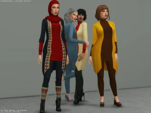 Maxis Match candysims4 AUTUMN OUTFIT - The Sims 4 Custom Content