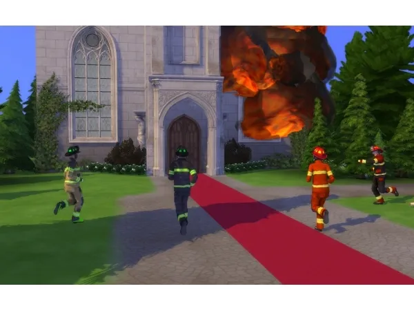 Maxis Match Firefighter Deco Sims - The Sims 4 Custom Content
