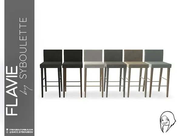 Flavie Bar stool - The Sims 4 Custom Content