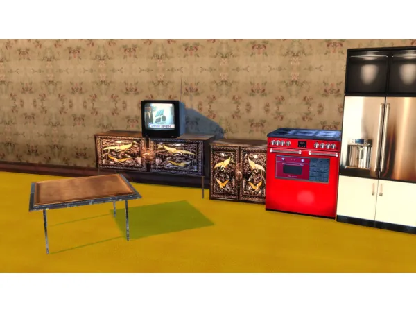 Alpha dung korean grunge walls floors - The Sims 4 Custom Content