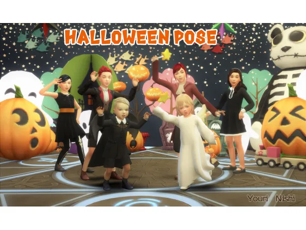 Maxis Match Halloween pose by simsfinds - The Sims 4 Custom Content