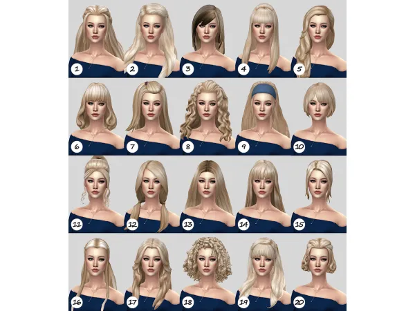 Maxis Match Natural hair recolor dump ft Charlotte Roux (NBHT) - The Sims 4 Custom Content