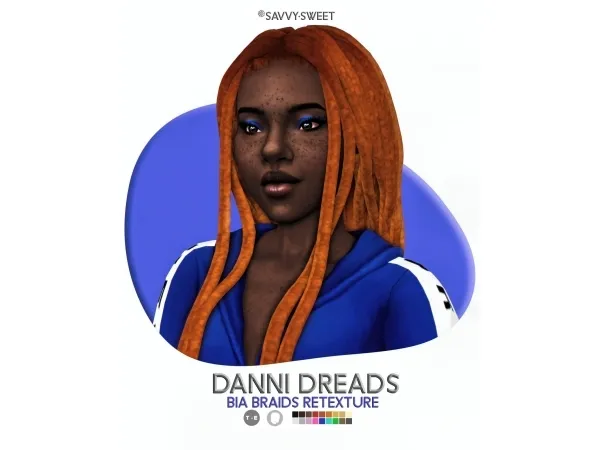 Maxis Match Danni Dreads by savvysweet - The Sims 4 Custom Content
