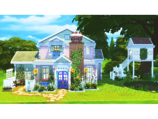 Maxis Match Single Mom and Four Kids Family Home by simbunnyRT - The Sims 4 Custom Content