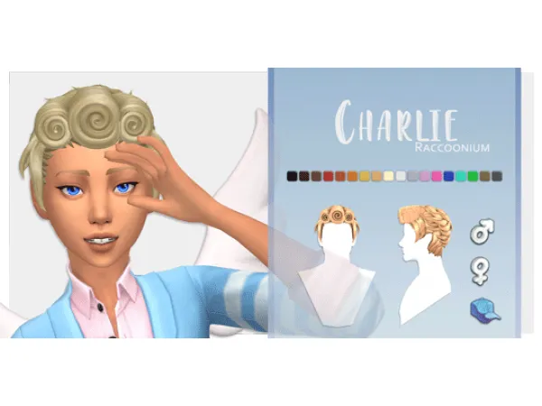 Maxis Match Charlie hair - The Sims 4 Custom Content
