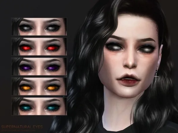 Alpha sugar owl's Supernatural eyes Simblreen 2020 - The Sims 4 Custom Content