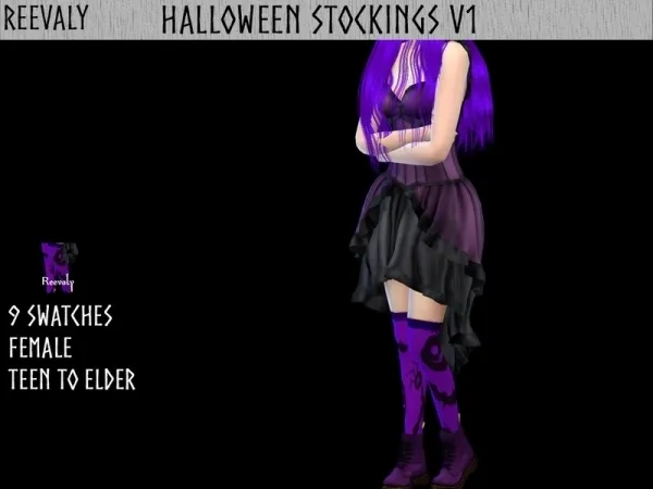 Alpha Reevaly's Halloween Stockings V1 - The Sims 4 Custom Content