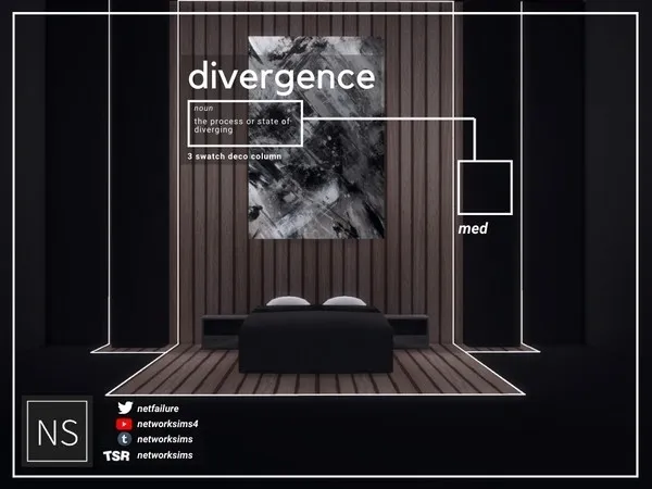 Divergence Bedroom Column Medium Networksims - The Sims 4 Custom Content