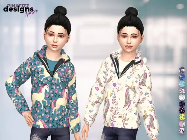 Maxis Match Pinkfizzzzz's Junior Unicorn Coat - The Sims 4 Custom Content