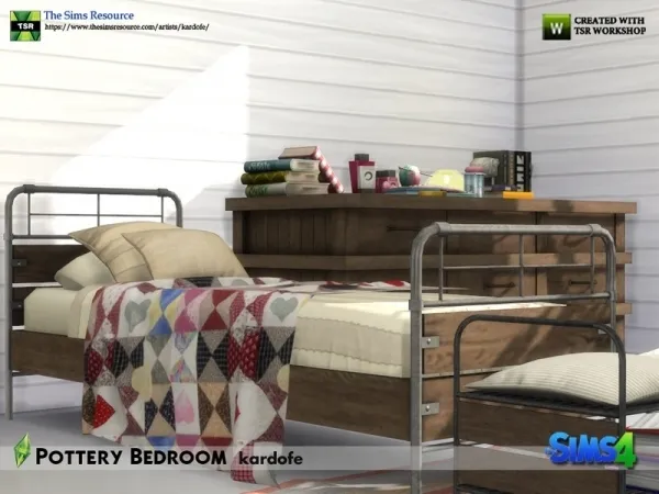 Maxis Match kardofe_Pottery Bedroom - The Sims 4 Custom Content