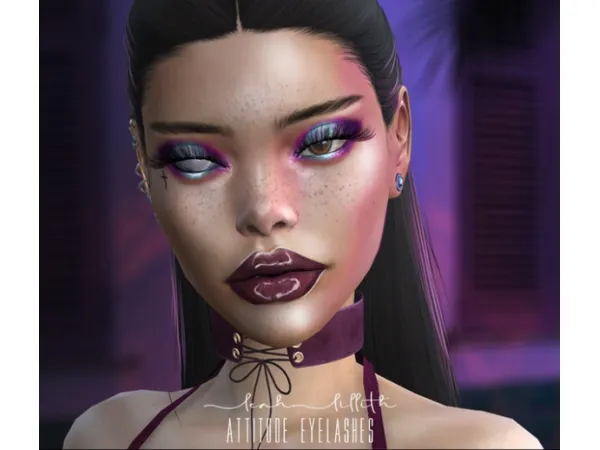 Alpha Attitude Eyelashes - The Sims 4 Custom Content